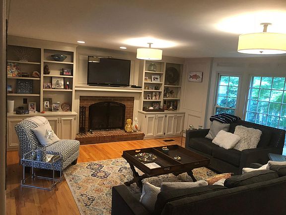 Family room with private view of woods