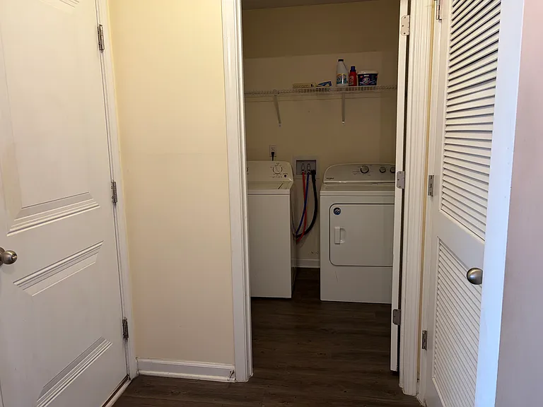 Garage entry door on the left, & laundry room straight ahead.
