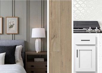 Designed with the Harmony 2.0 Collection, this home showcases light tones and satin nickel hardware.