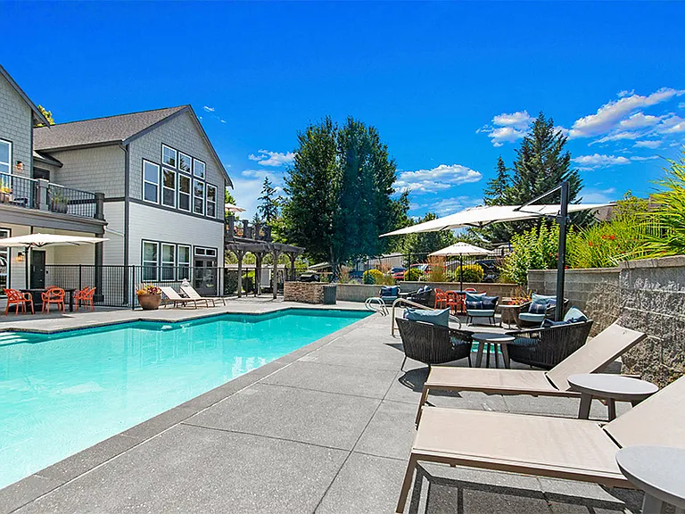 Large outdoor seasonal pool and year-round spa