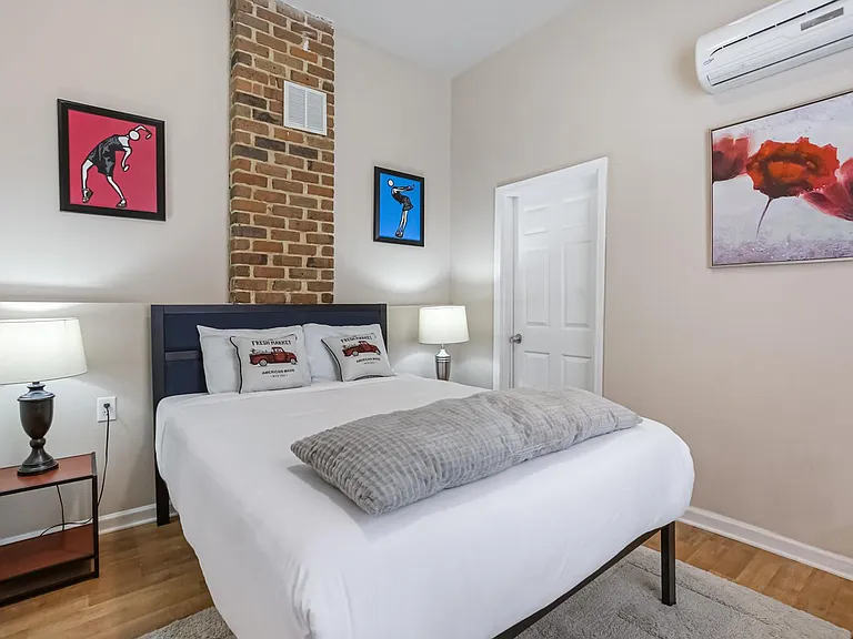 Private bedroom with a walking closet