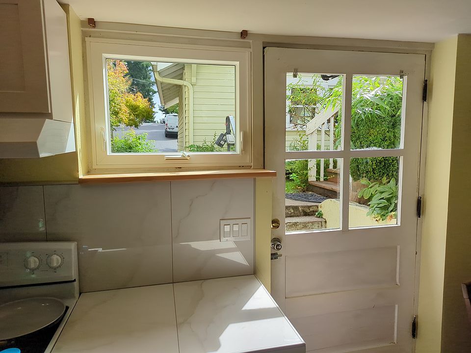 looking out the front door