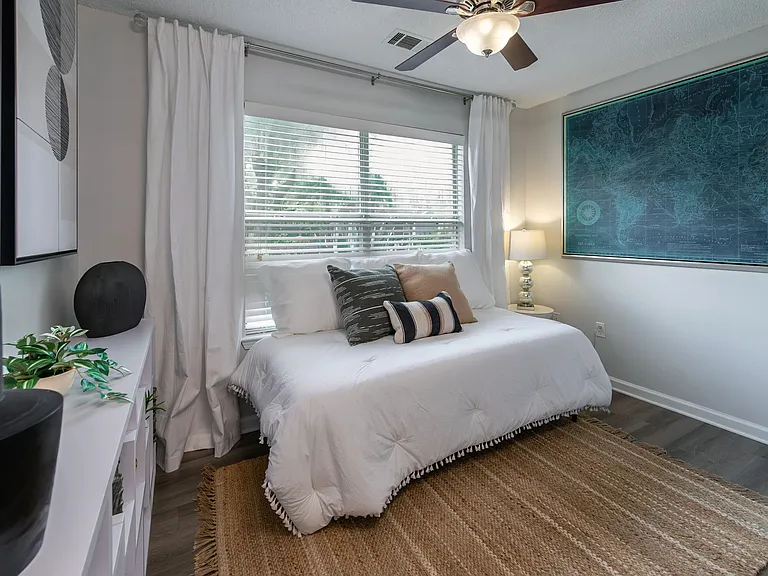 Our bedrooms feature multi-speed ceiling fans for your comfort.