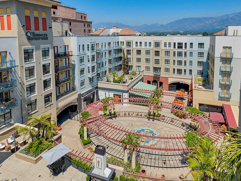Terraces at Paseo Colorado entrance in the shopping village