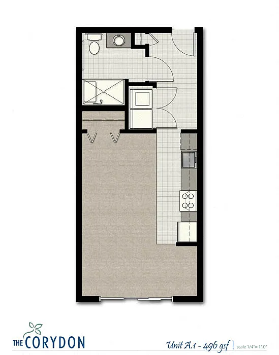 Floor plan Studio A.1