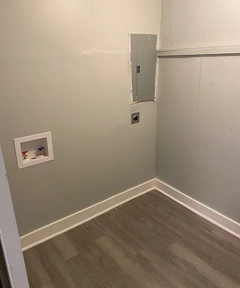 Walk in Laundry Room with additional space for storage
