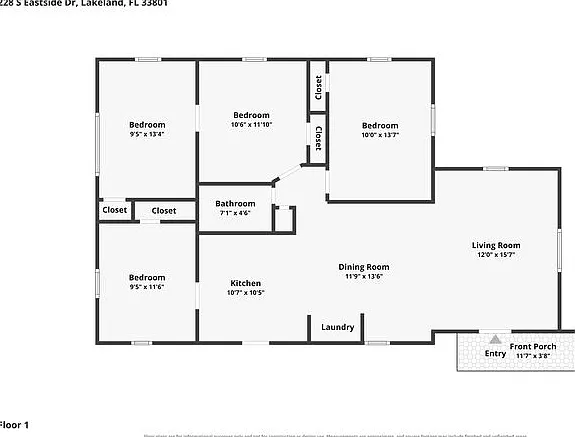 4 bed, 1.0 bath, 1120 sqft, $1,595 — Photo 2