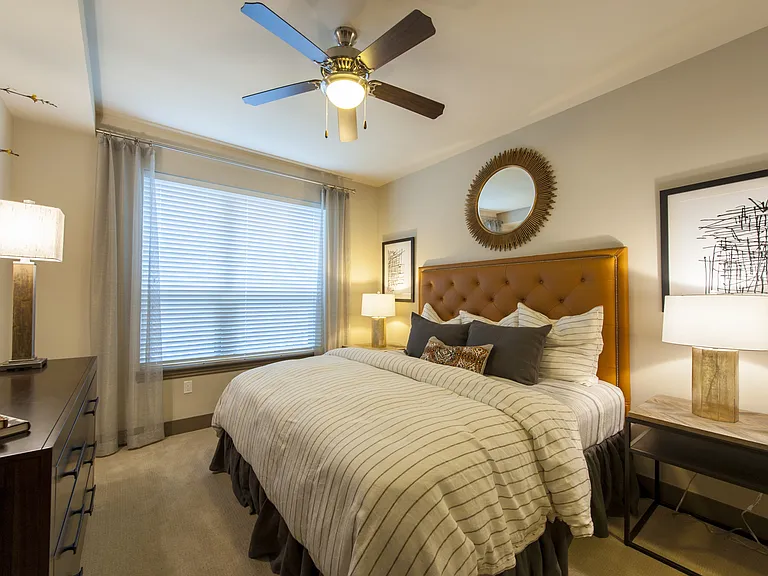 A cozy and calm bedroom retreat.