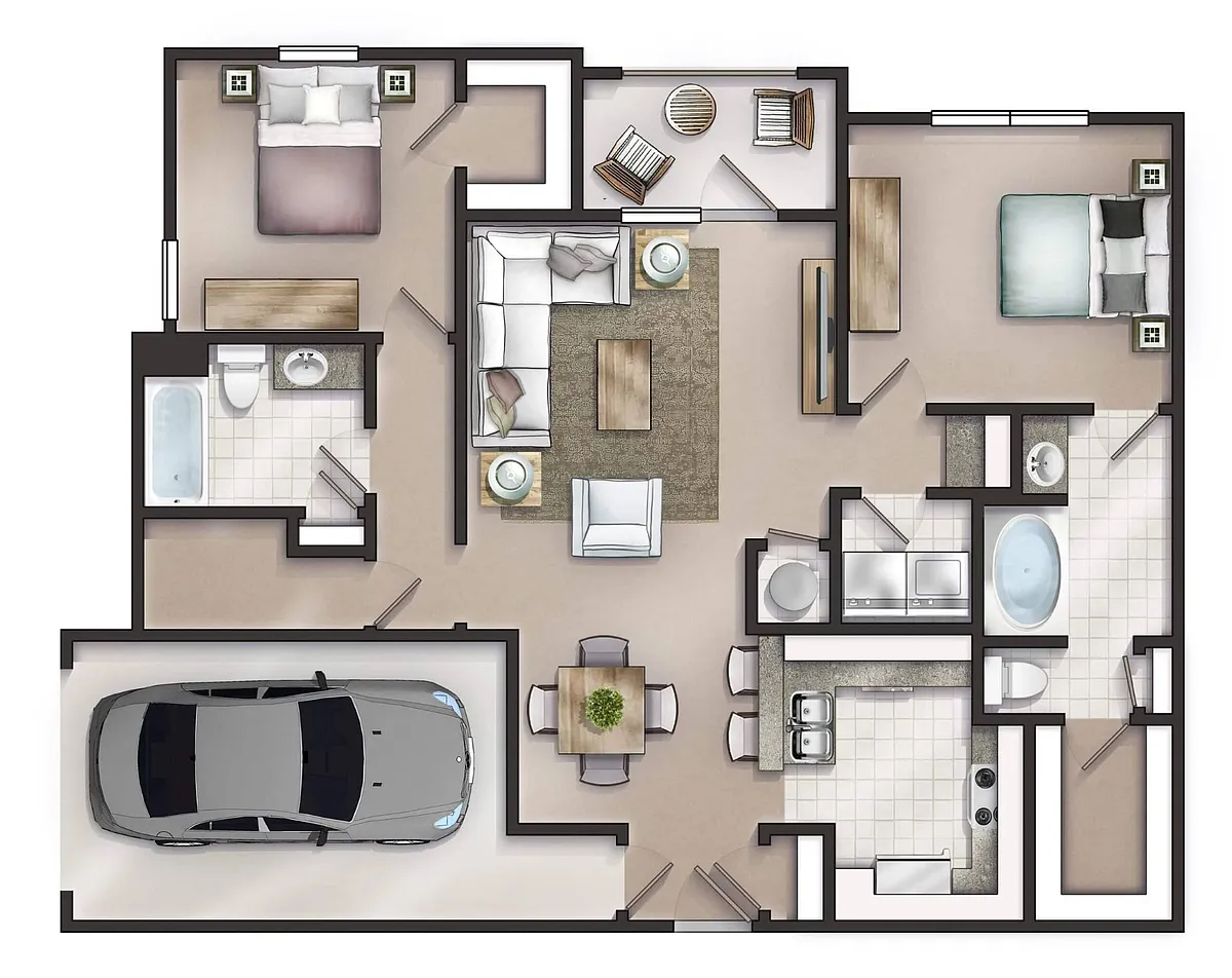 Floor plan Belvedere with Garage