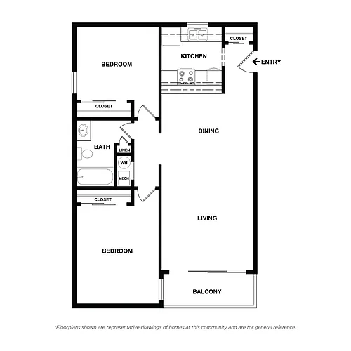Floor plan 2 Bedroom