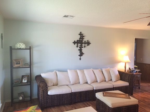 ACROSS FROM FIREPLACE