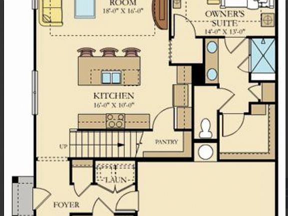 First Floor with a master bed, master bath, half bath, dining and living room.