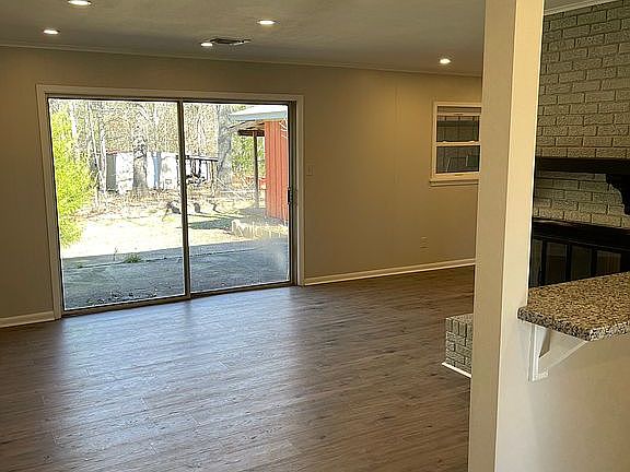 Living room with fireplace