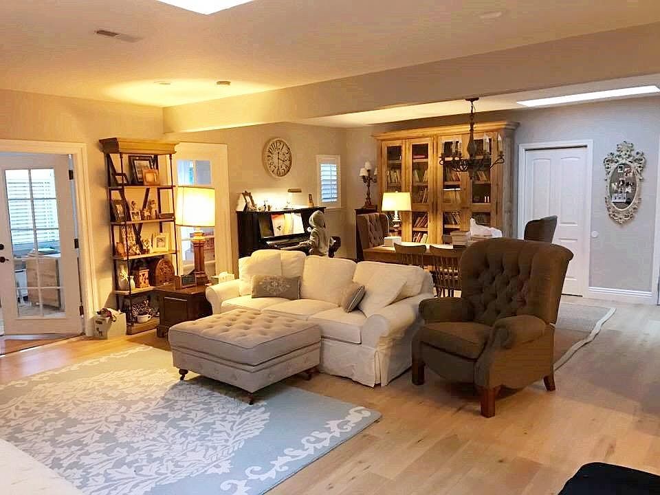 Open living/dining area