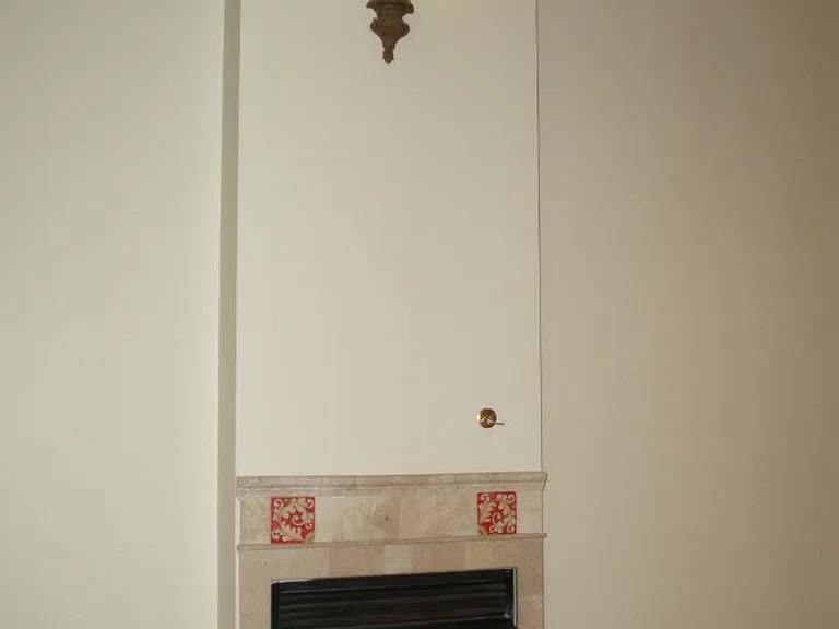 Decorative but non-operational fireplace