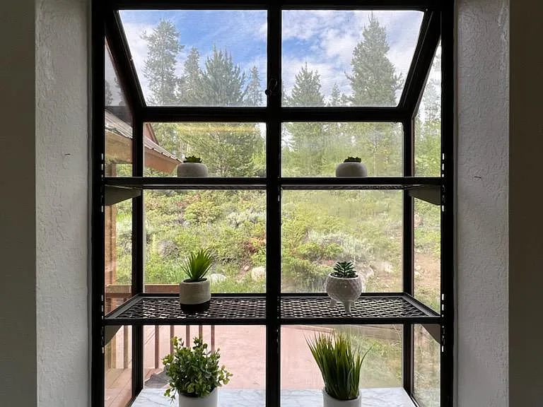 View of your very private backyard from the kitchen window.