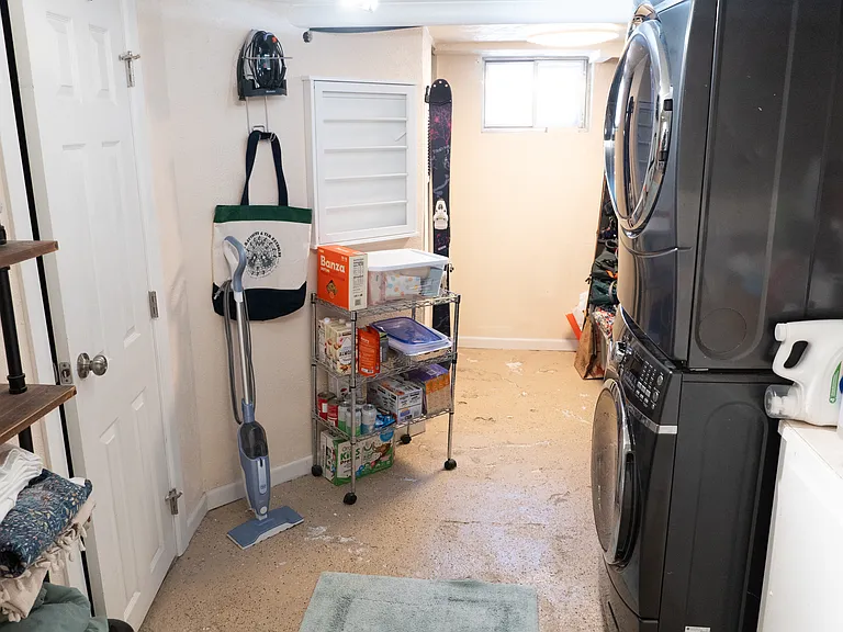 Basement laundry and storage