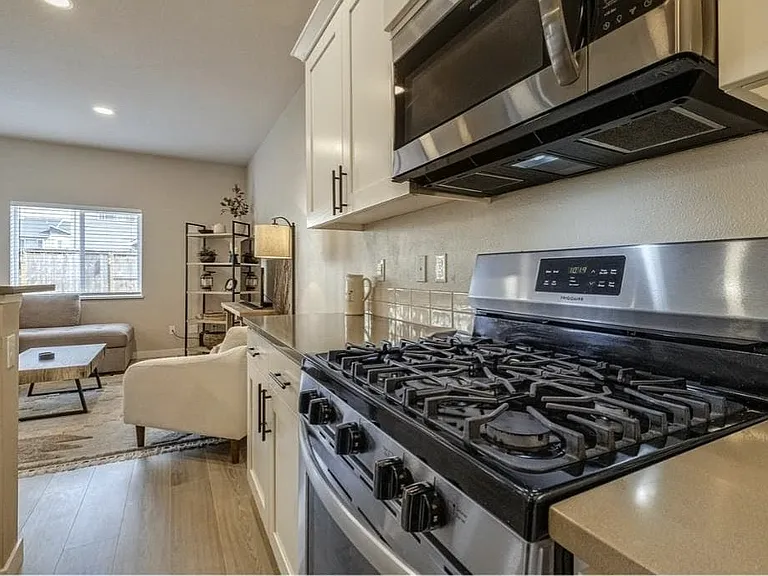 gas burner in the kitchen