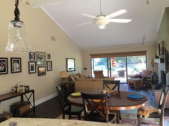 View from kitchen to living room