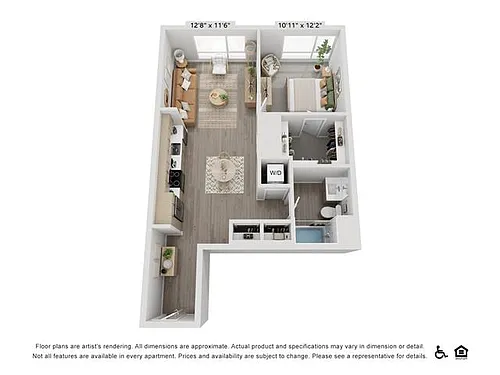 Floor plan A5 | 1 Bed | 1 Bath