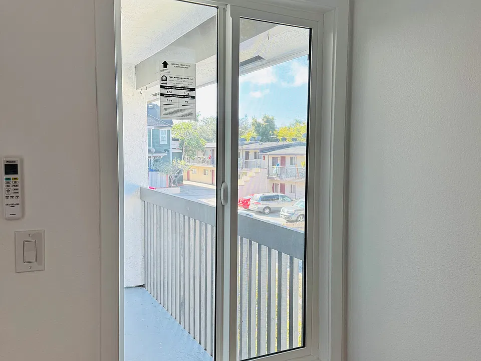 View of balcony from dining room