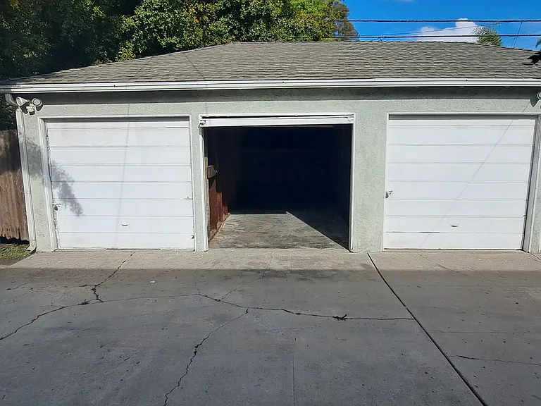 Garage is 17.6 feet x 9 feet private and you have you're own lock.
