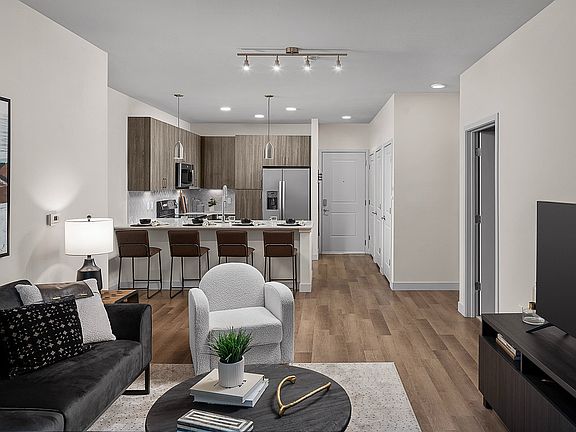 Open Floorplan View of Living Room and Kitchen