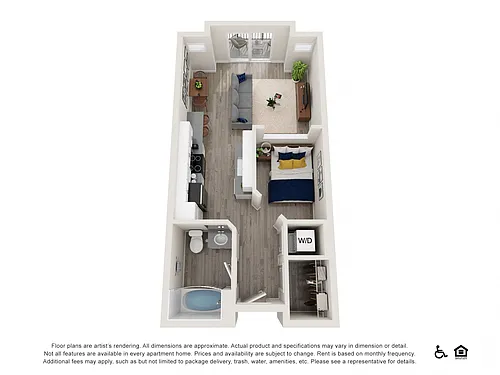 Floor plan Studio A - Premium