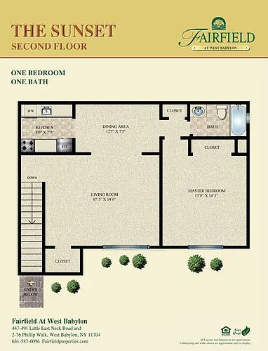 Floor plan Sunset - The Upper