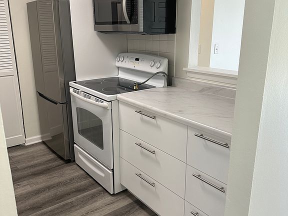 Kitchen - Fridge, stove, dishwasher (see previous picture), microwave, all included