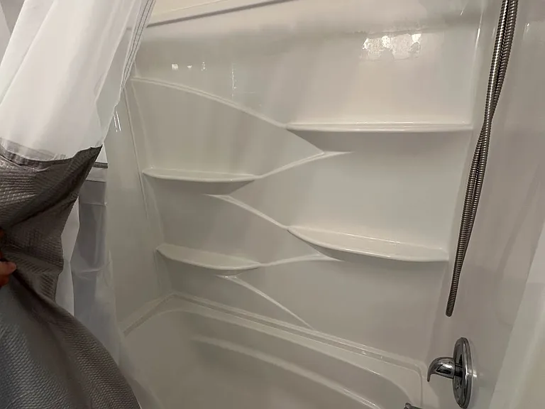 Upstairs bathroom tub shower