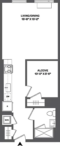 Floor plan Studio Alcove-J1A-2