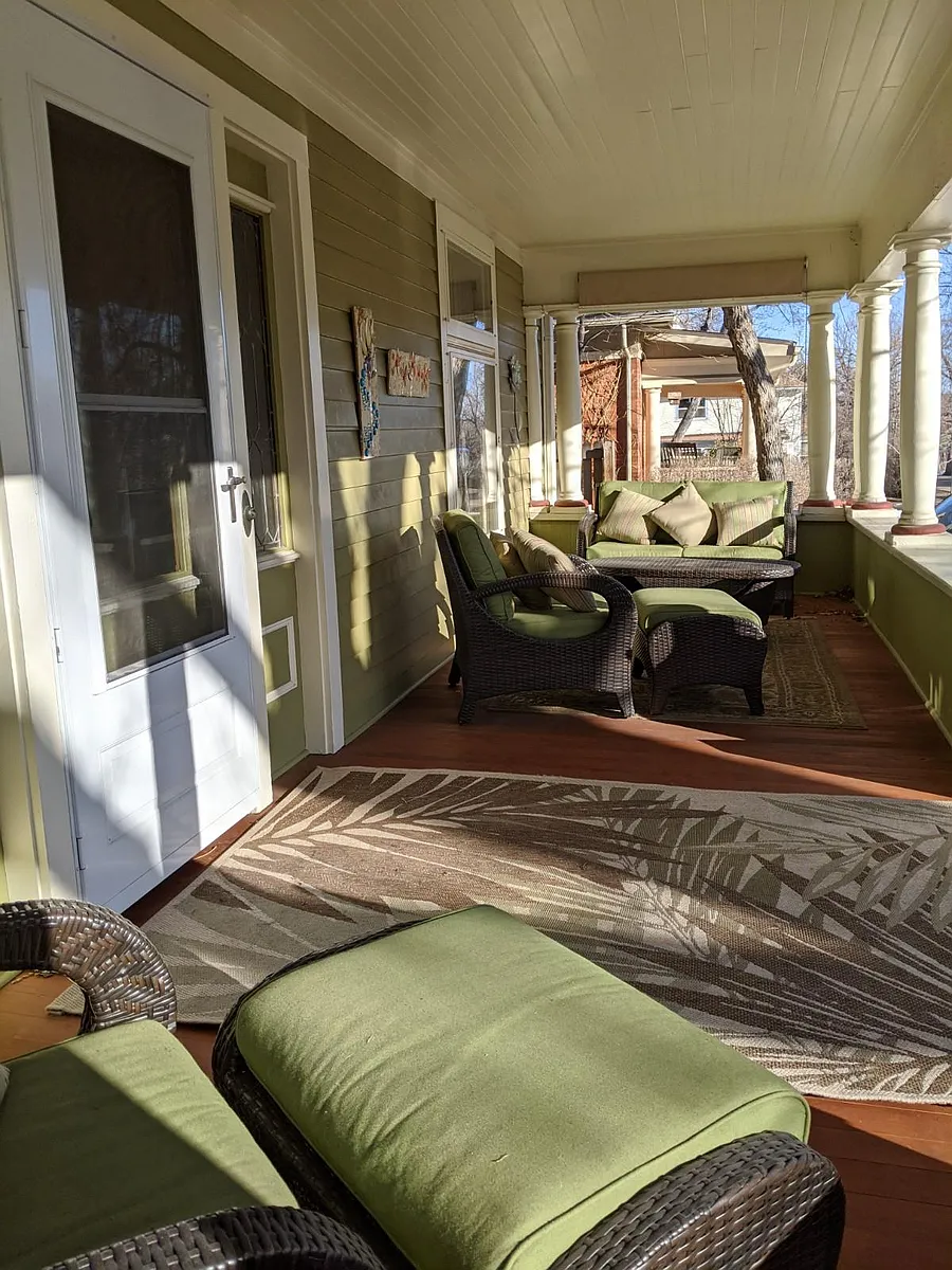 East facing front porch, perfect for morning coffee, evening meals. - 2441 5th St