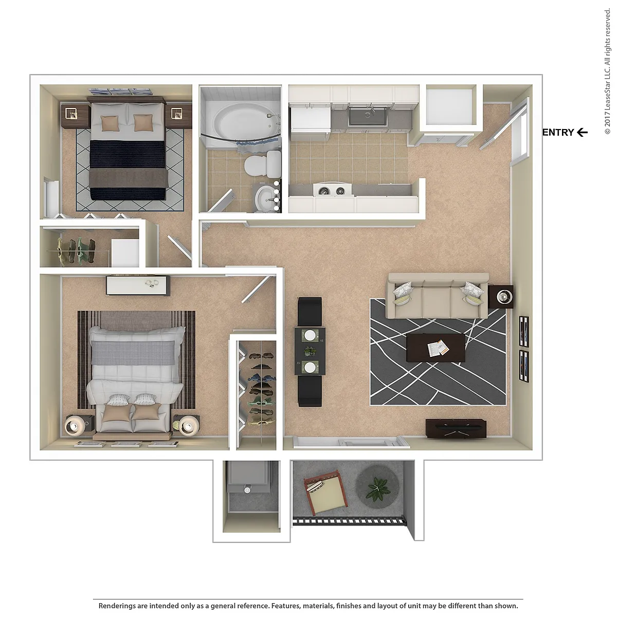 Floor plan Spring Meadow Two Bedroom