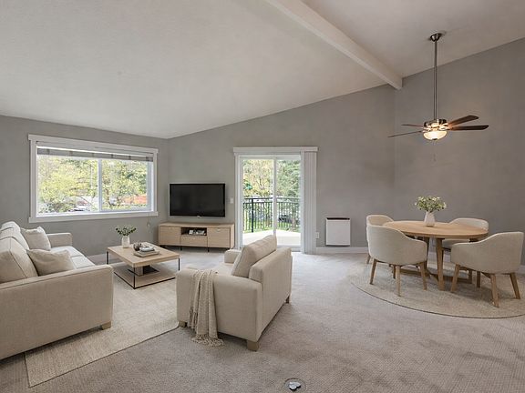 Combined living/dining room (virtual staging).