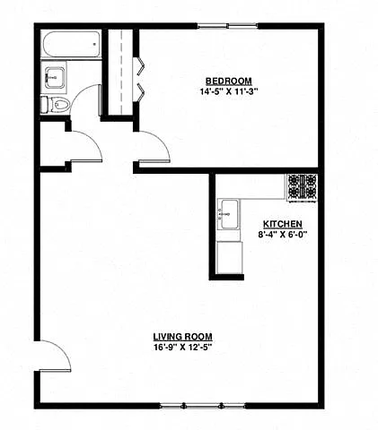 Floor plan 1 BEDROOM