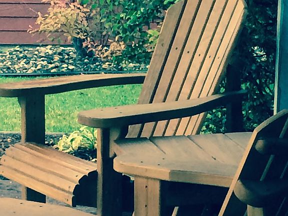 Relax on the front porch in quiet neighborhood