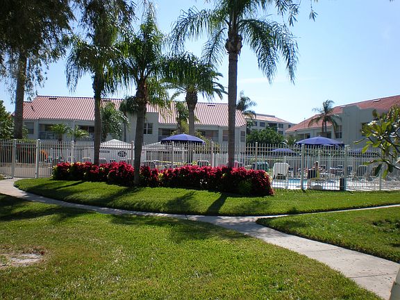 heated pool area