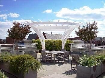 rooftop can be reserved for parties