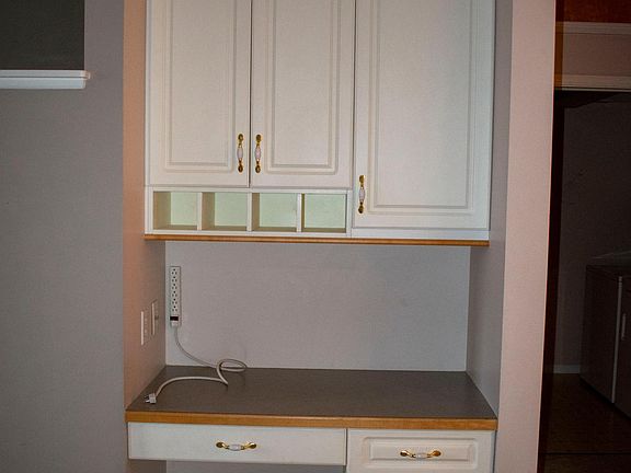 built in desk/living area