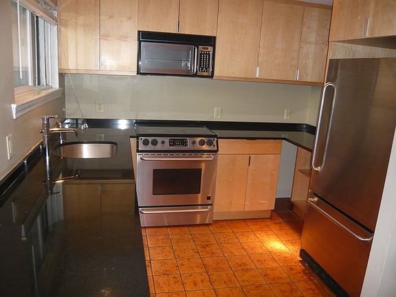 Kitchen showing back door