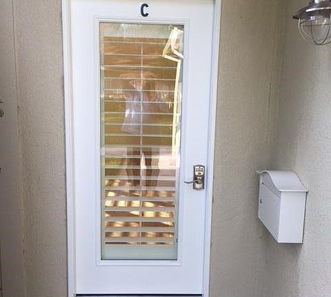 Custom Front Door with built-in Shutters