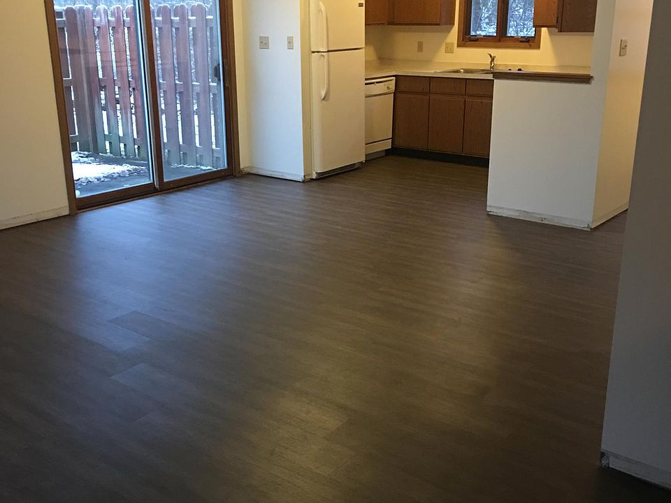 living area and kitchen