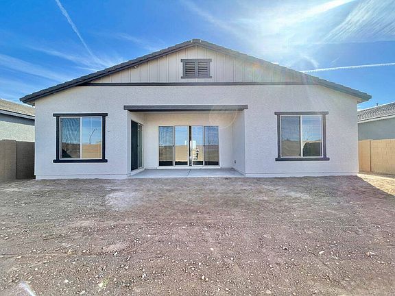 Back exterior elevation with covered patio