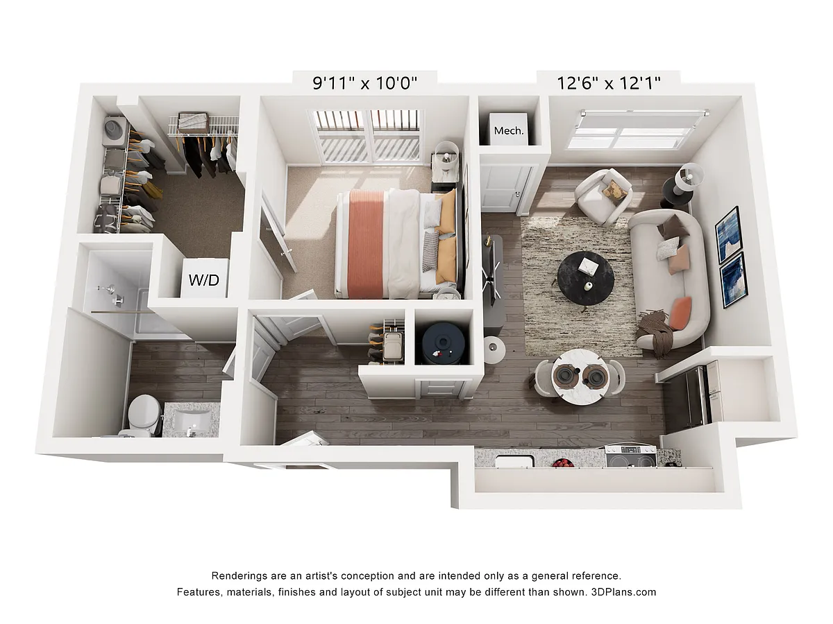 Floor plan 1B2 Kandinsky