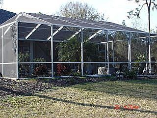 Rear Exterior Screened Patio/Pool View