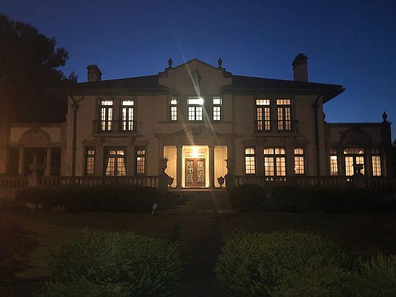 Front view at night