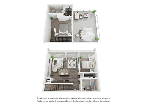 Floor plan 2 Bed 2 Bath TH2