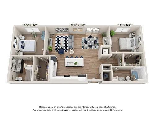 Floor plan B5 (2 Bedroom)