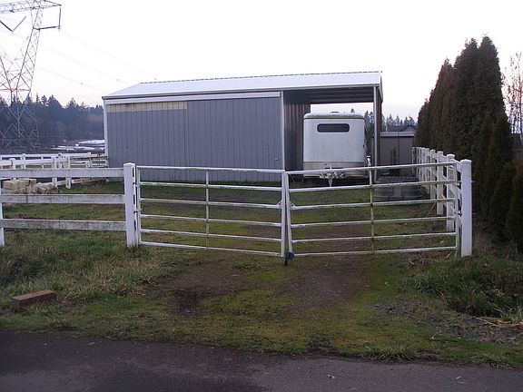 Parking area & front of barn